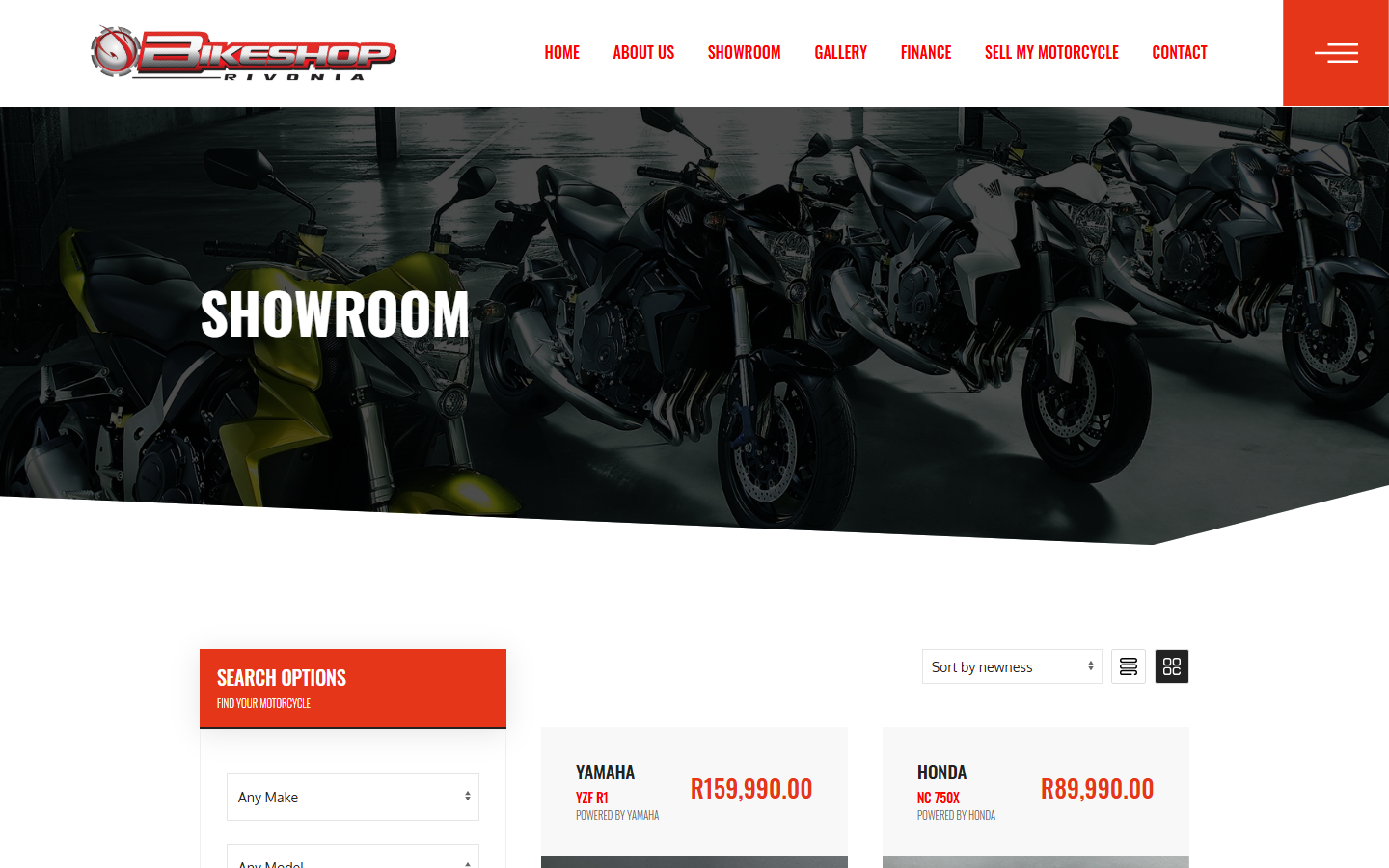 BikeShop Rivonia Screenshot